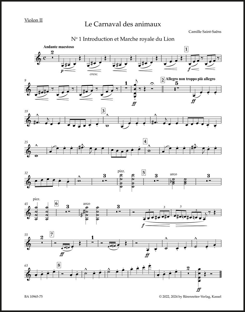 Saint-Saëns: Le carnaval des animaux