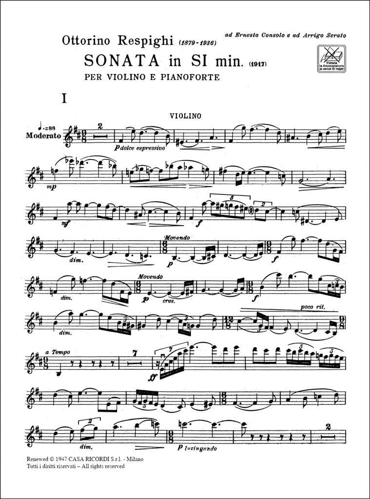 Respighi: Violin Sonata in B Minor