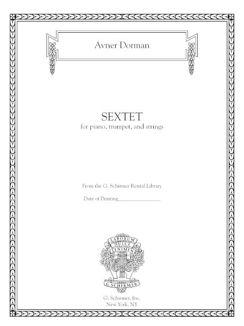 Dorman: Sextet (for trumpet, piano, and strings)