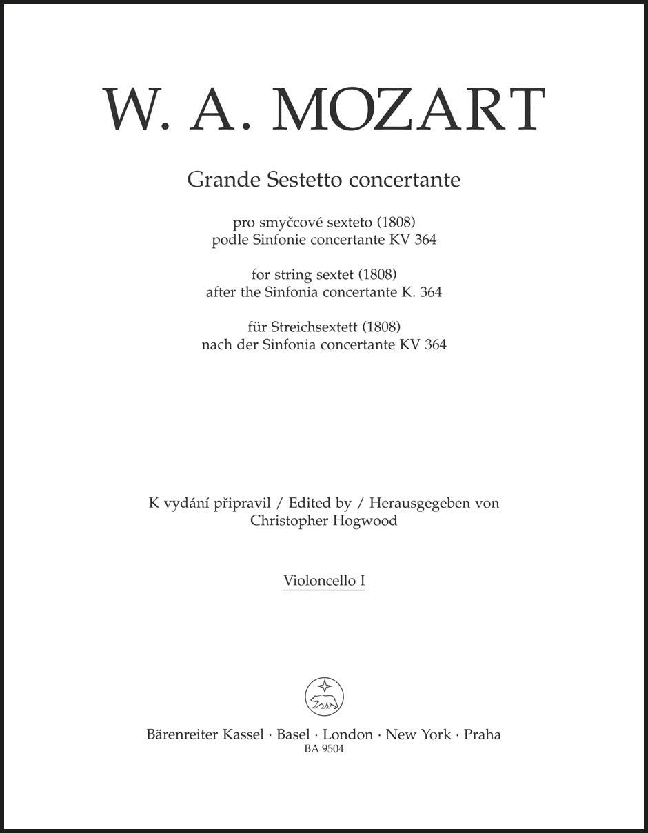 Mozart: Grande sestetto concertante (arr. for string sextet)