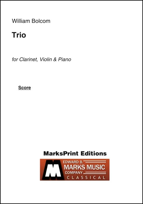 Bolcom: Trio for Clarinet, Violin & Piano
