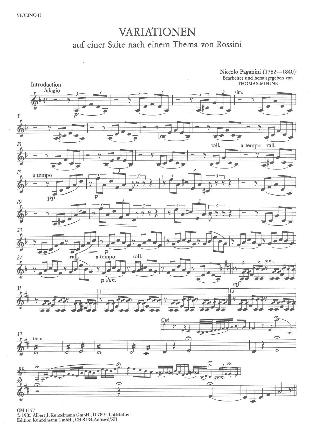 Paganini: Sonata "a Preghiera" (arr. for cello & orchestra)