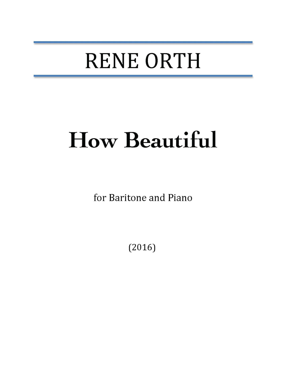 Orth: How Beautiful