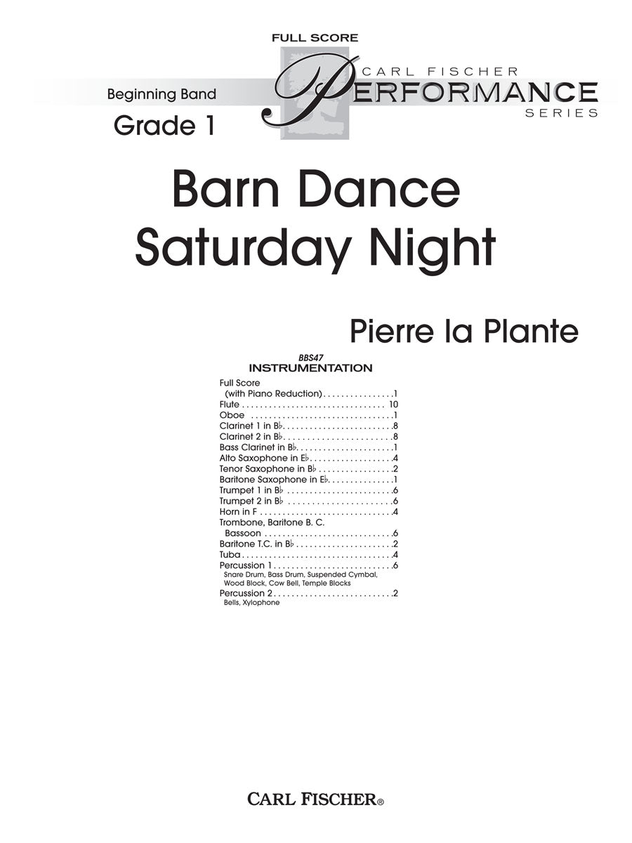Plante: Barn Dance Saturday Night