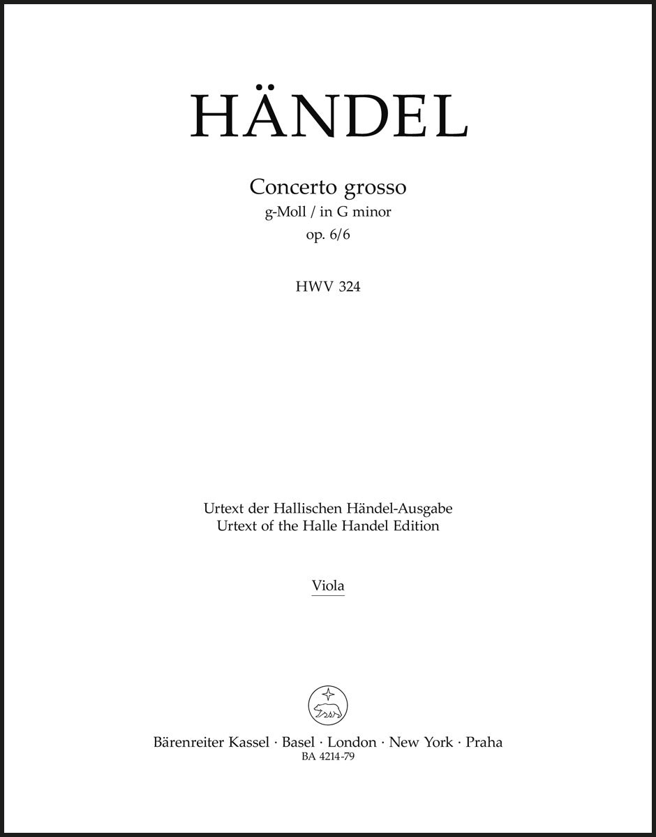 Handel: Concerto grosso in G Minor, HWV 324, Op. 6, No. 6