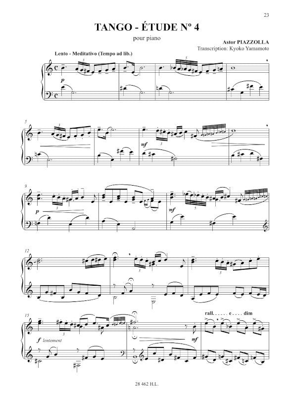 Piazzolla: Tango-Études (for piano)