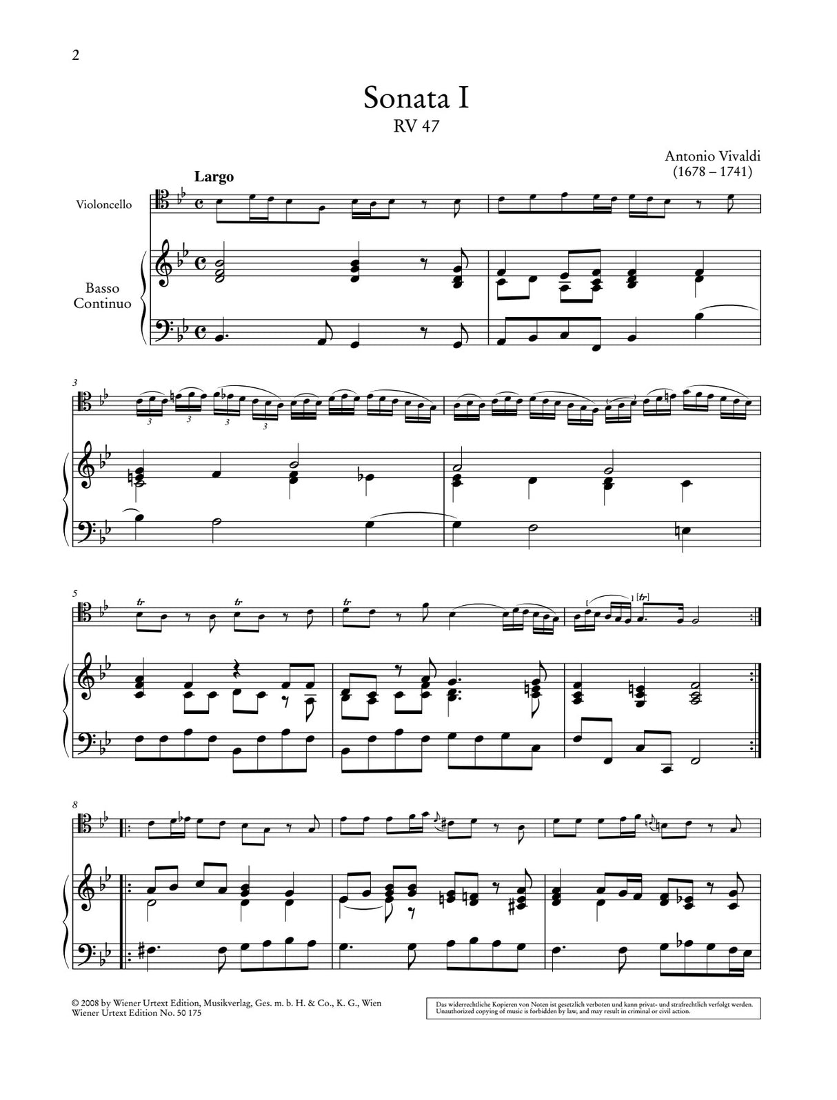 Vivaldi: Complete Cello Sonatas, RV 39-47