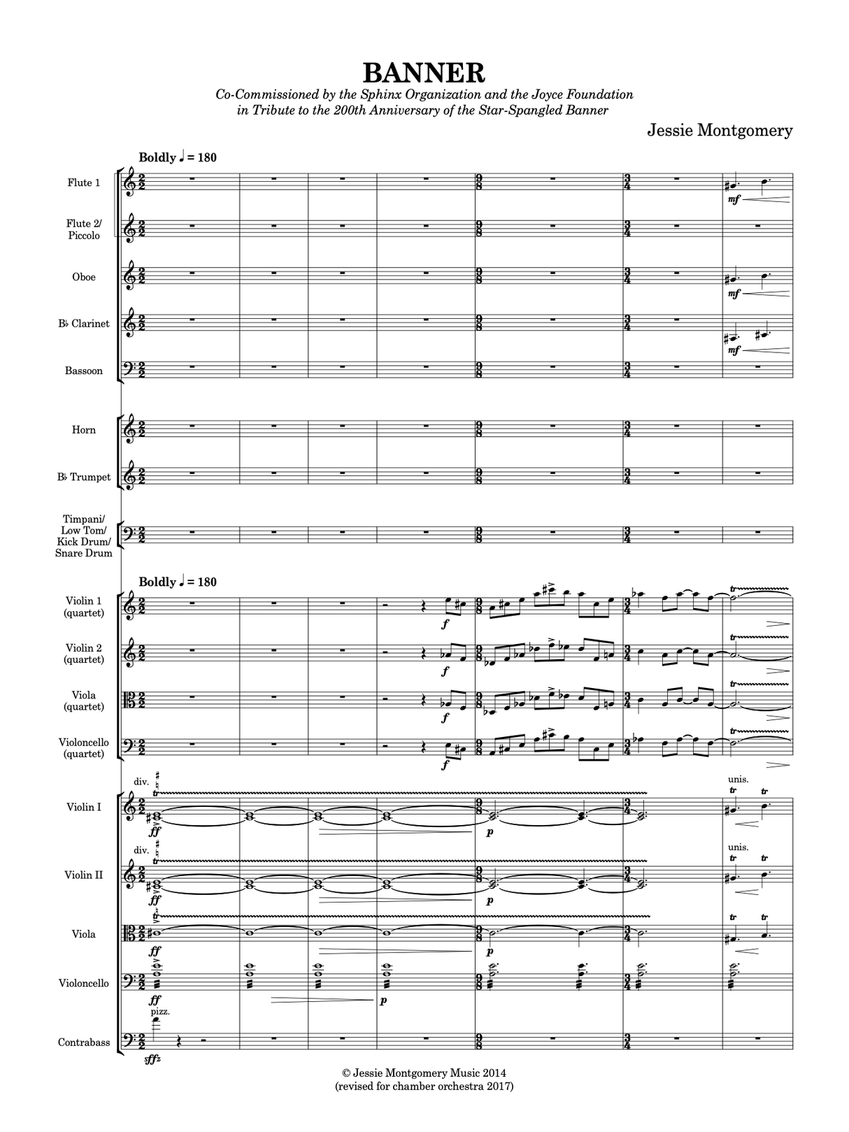 Montgomery: Banner - Version for String Quartet & Chamber Orchestra