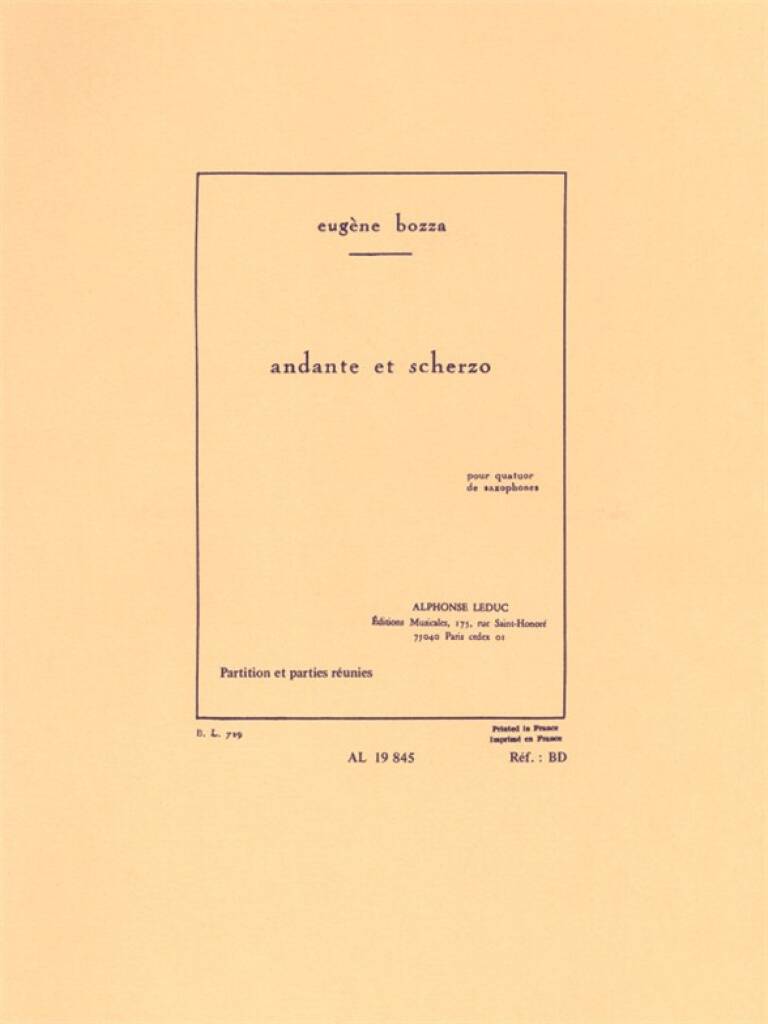 Bozza: Andante and Scherzo