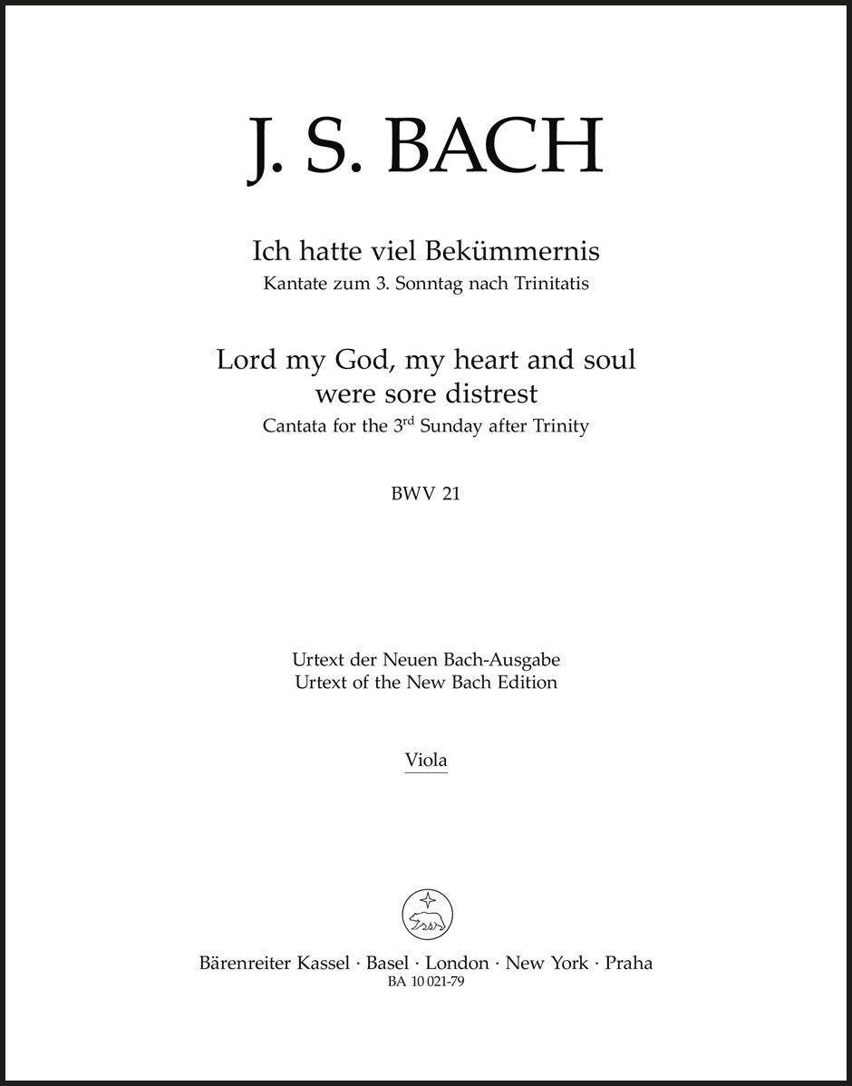 Bach: Ich hatte viel Bekümmernis, BWV 21