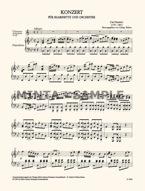 Stamitz: Clarinet Concerto in B-flat Major
