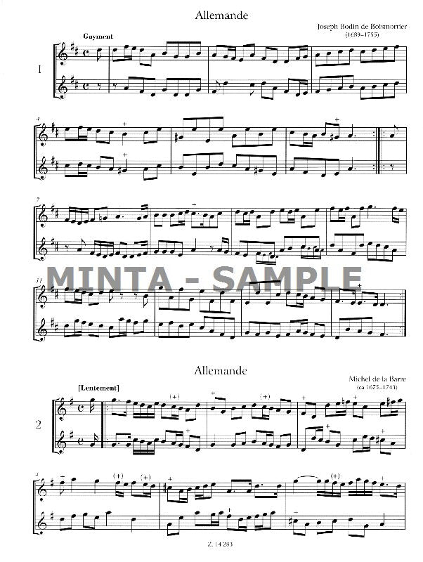 Baroque Dances for 2 Descant Recorders