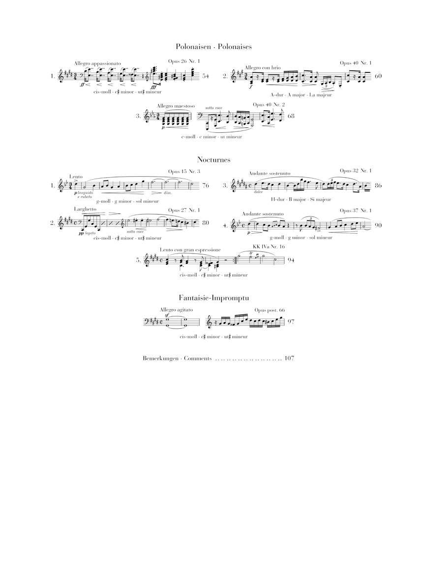 Chopin: Selected Piano Works