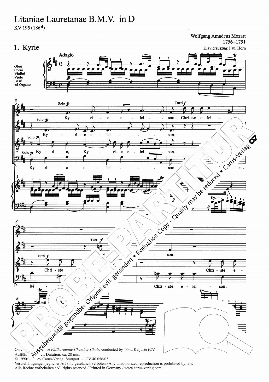 Mozart: Litaniae Lauretanae B. M. V., K. 195 (186d)
