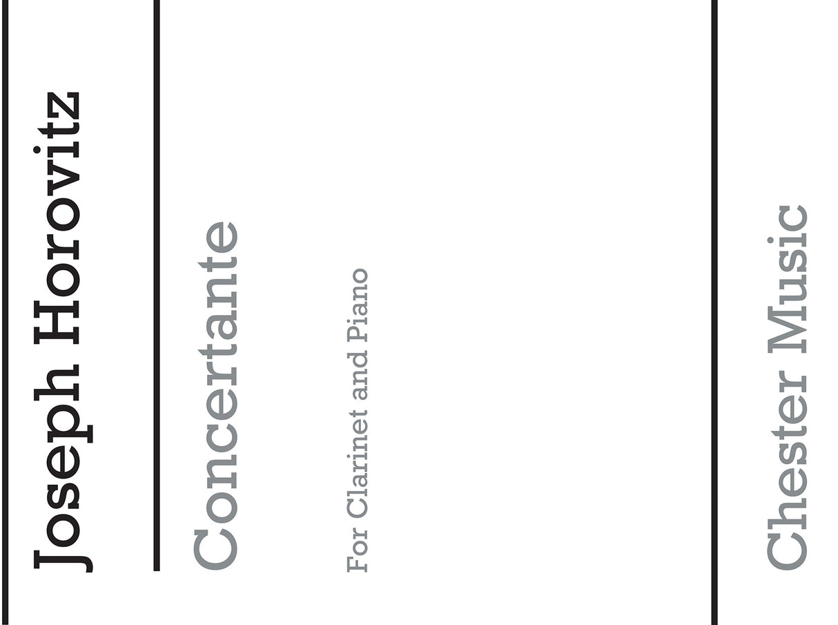 Horovitz: Concertante for Clarinet & Piano