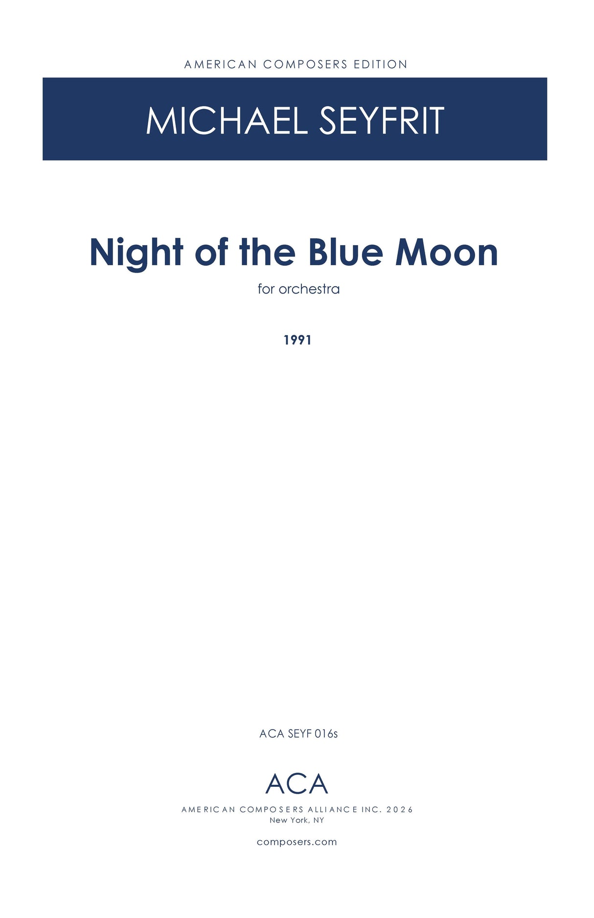 Seyfrit: Night of the Blue Moon