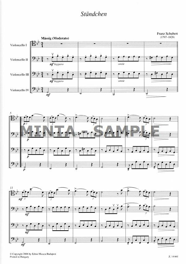 Chamber Music for Cellos - Volume 9 (4 Cellos)