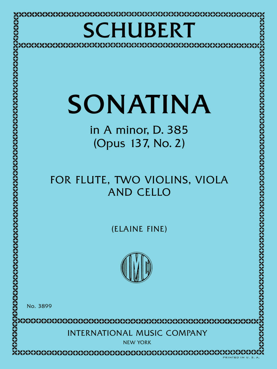 Schubert: Sonatina in A Minor, D. 385, Op. 137, No. 2 (arr. for flute & string quartet)