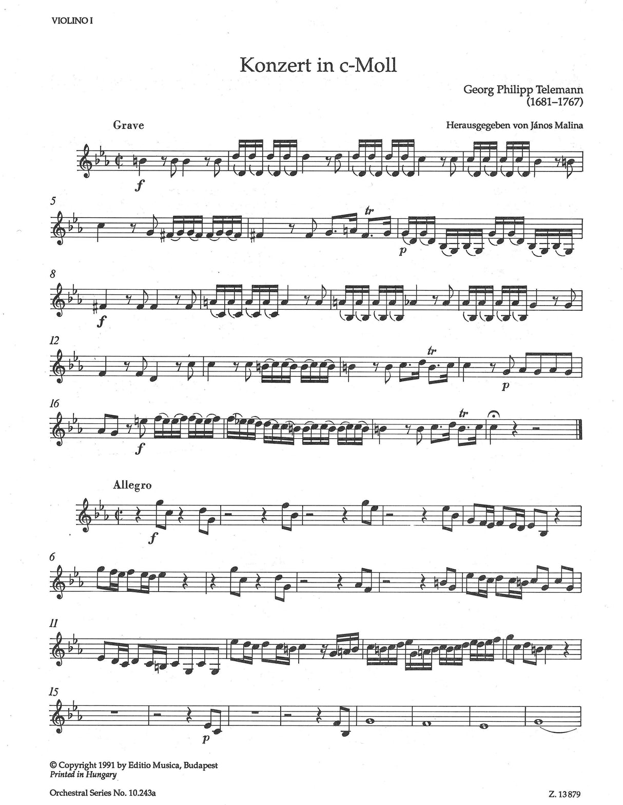 Telemann: Oboe Concerto in C Minor, TWV 51:c1