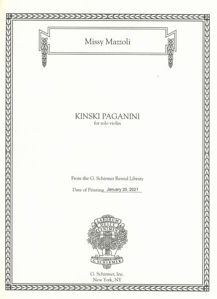 Mazzoli: Kinski Paganini