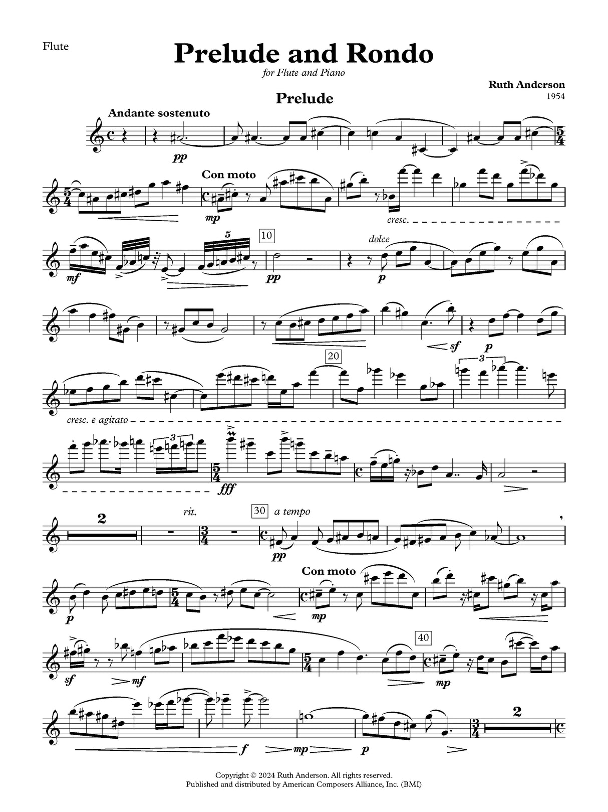 R. Anderson: Prelude & Rondo