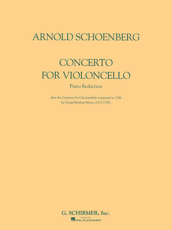 Schoenberg-Monn: Cello Concerto in D Major