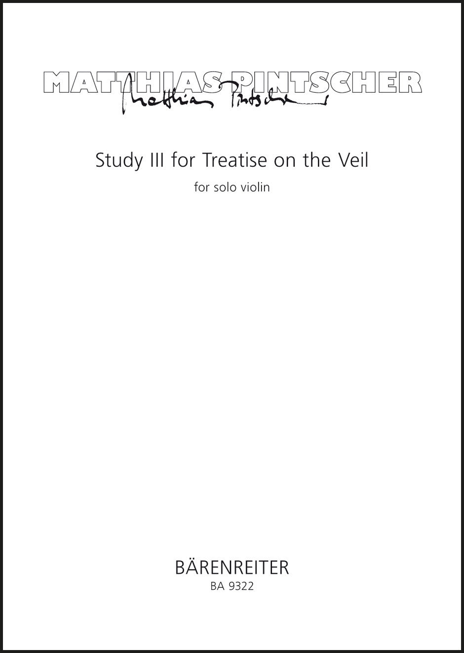 Pintscher: Study III for Treatise on the Veil