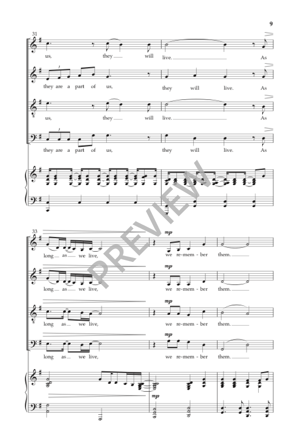 LaBarr: We Remember Them (Version for SATB)