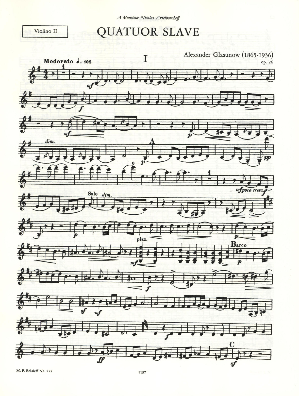 Glazunov: String Quartet No. 3 in G Major, Op. 26 ("Quatuor Slave")