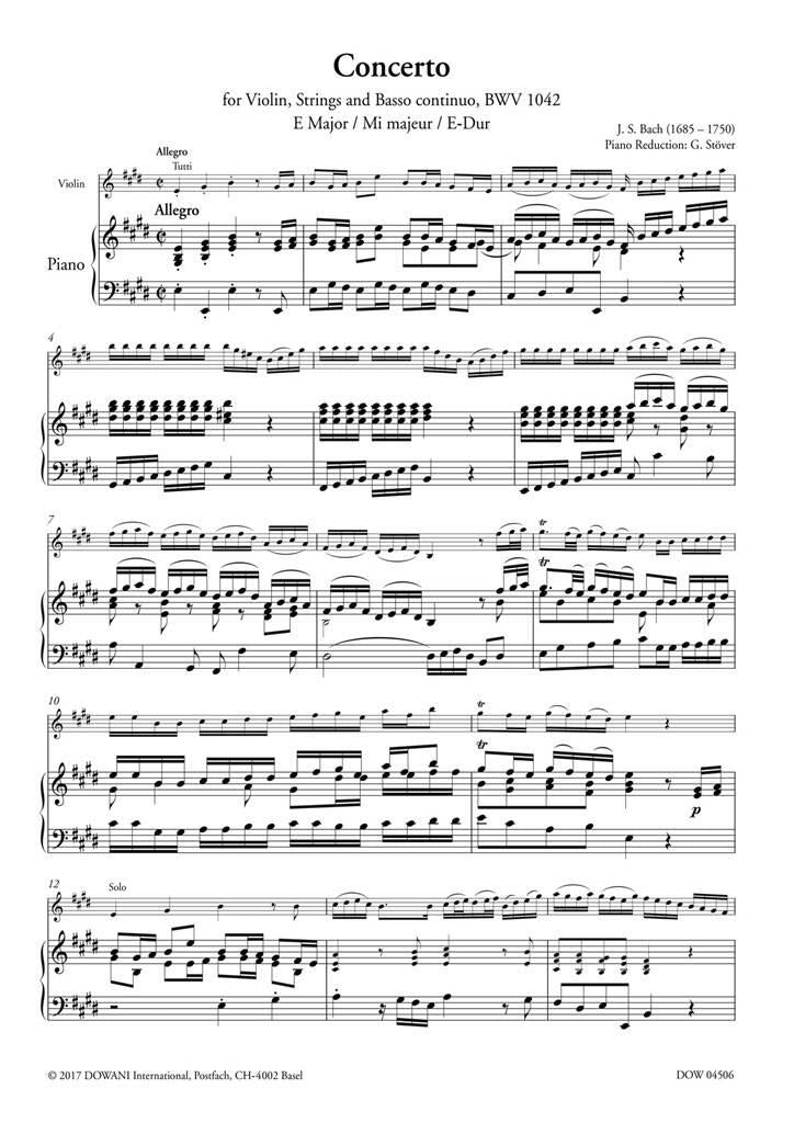 Bach: Violin Concerto in E Major, BWV 1042