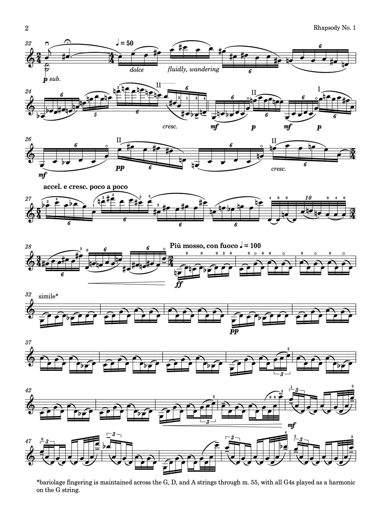Montgomery: Rhapsody No. 1 for Solo Violin