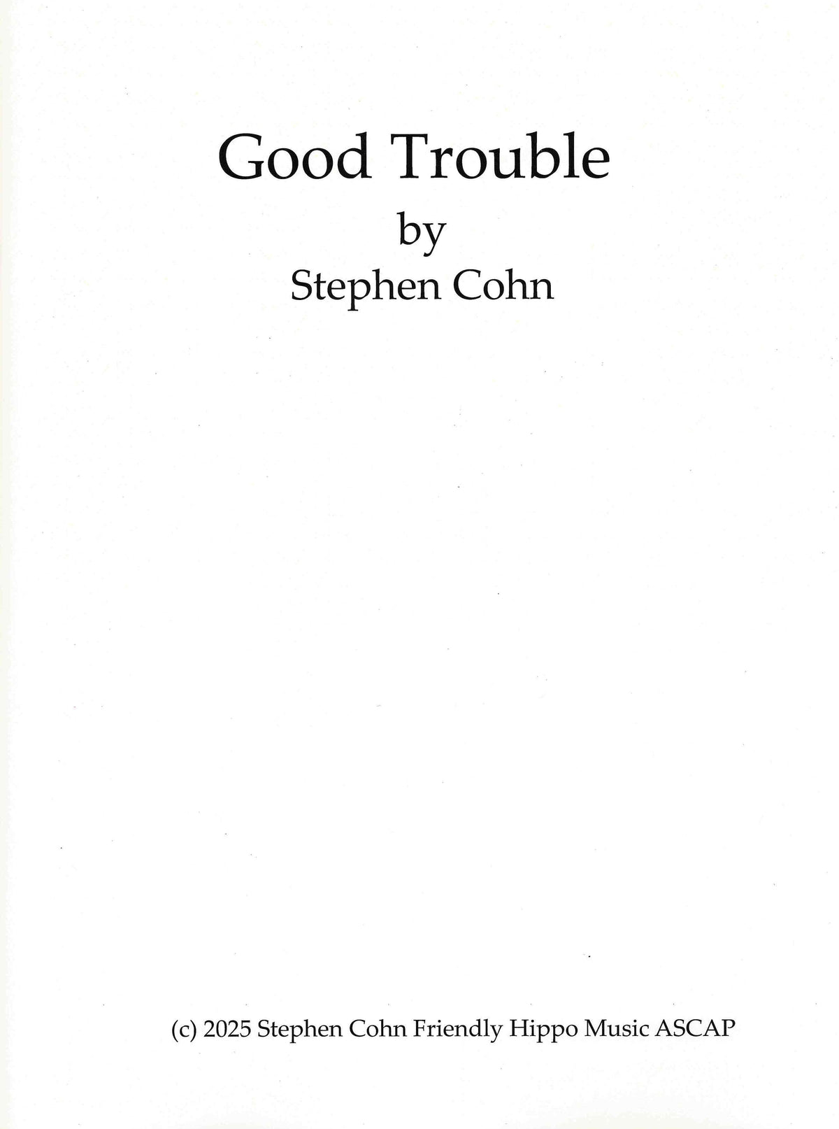 Cohn: Good Trouble