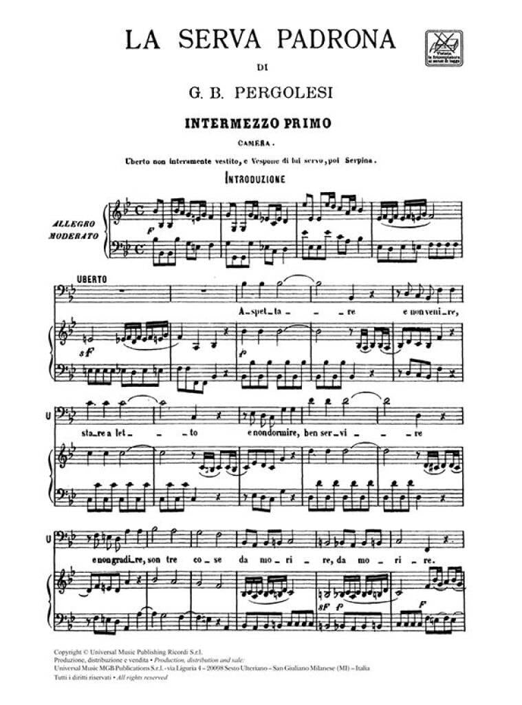 Pergolesi: La serva padrona