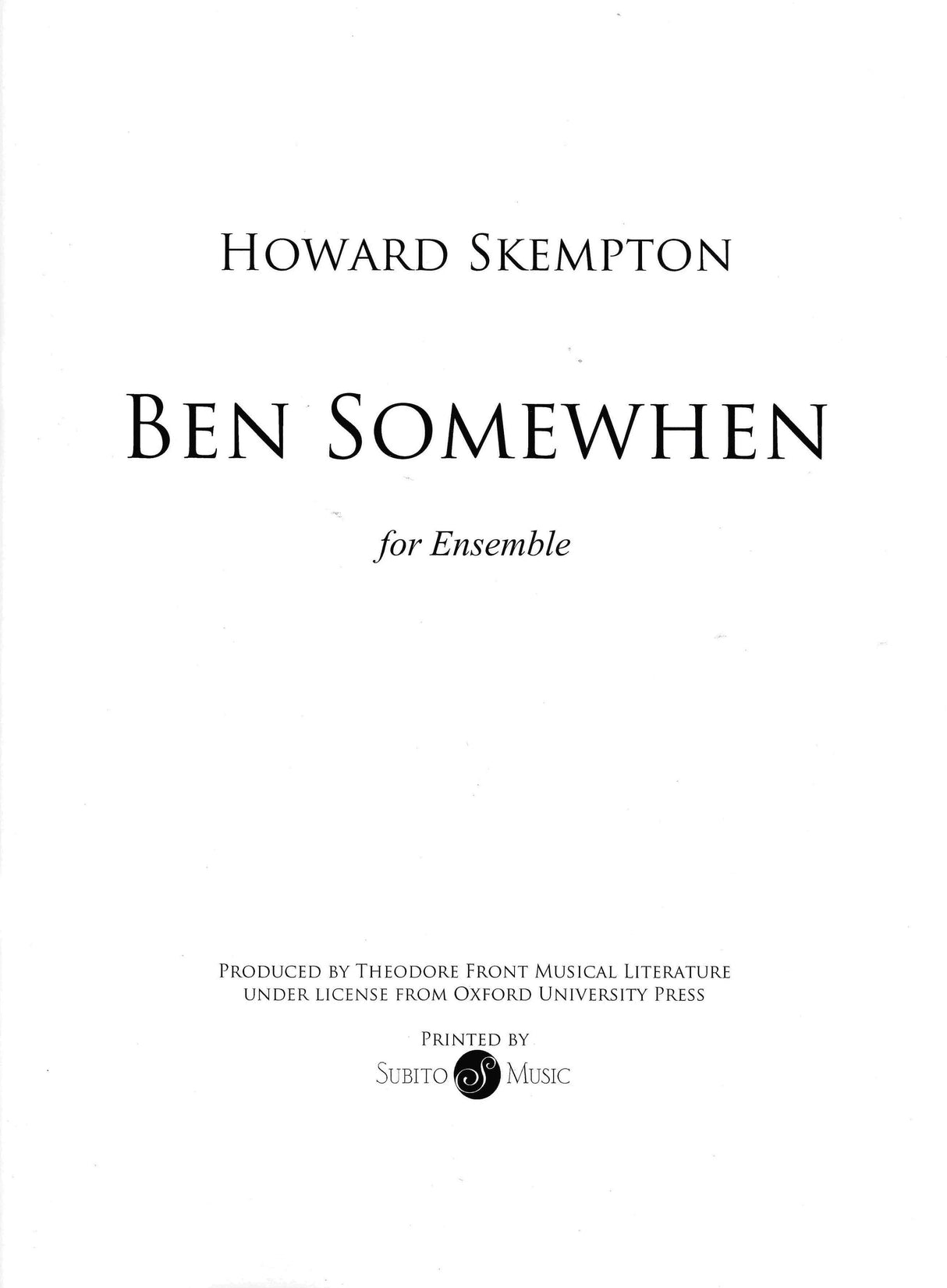 Skempton: Ben Somewhen