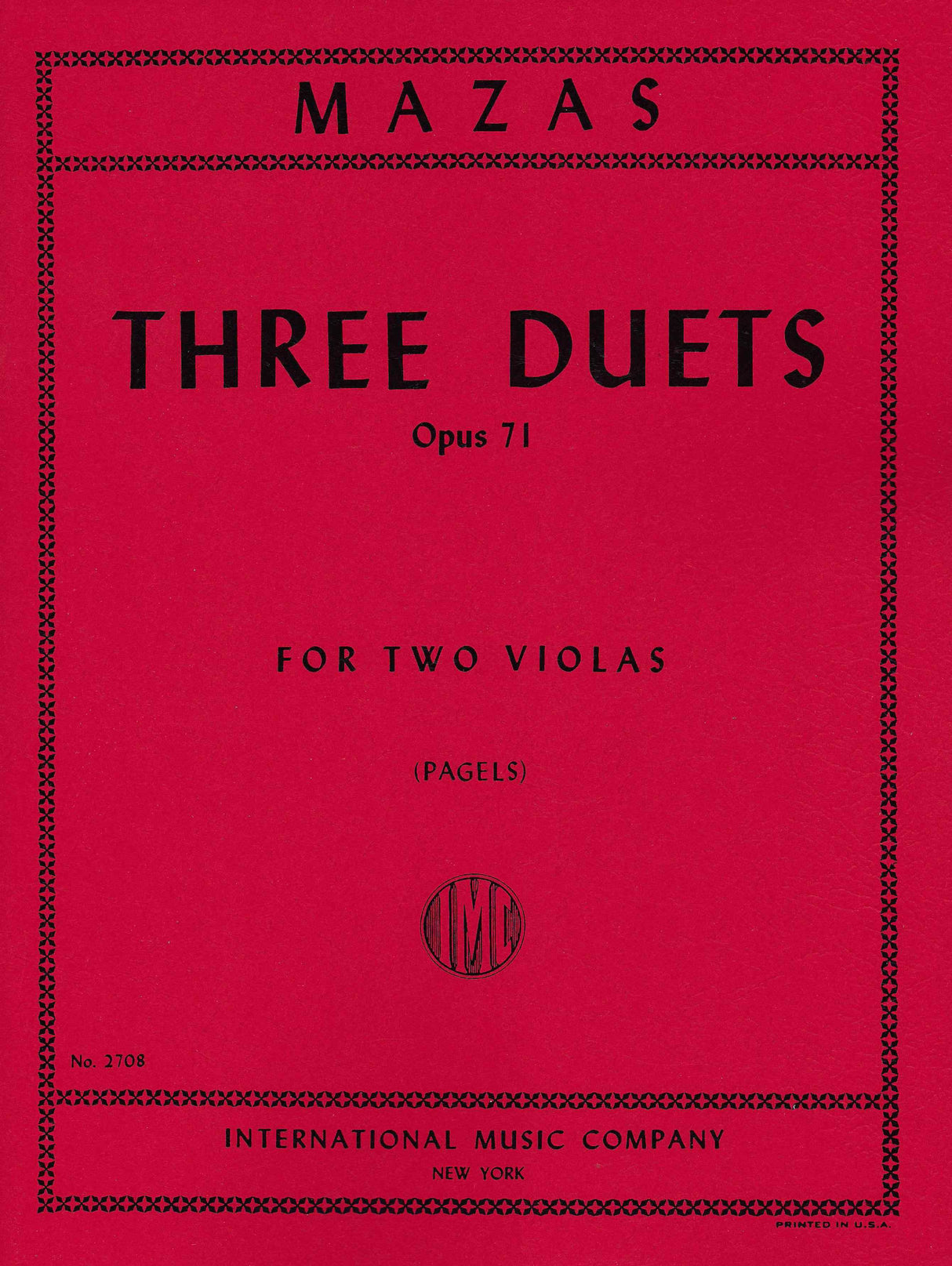 Mazas: 3 Duets from Op. 71 (arr. for 2 violas)