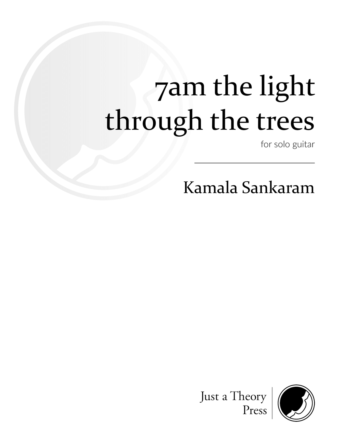 Sankaram: 7am the light through the trees