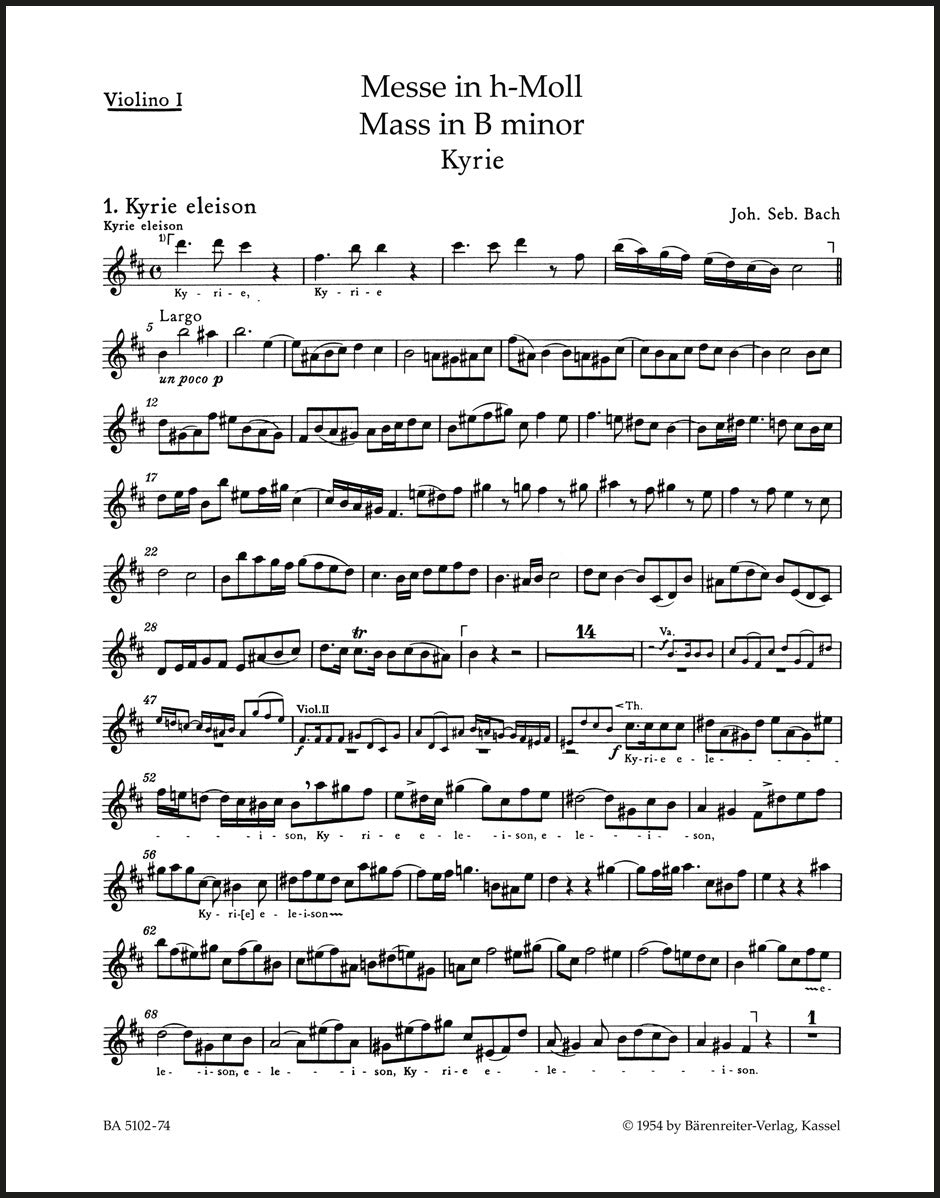 Bach: Mass in B Minor, BWV 232