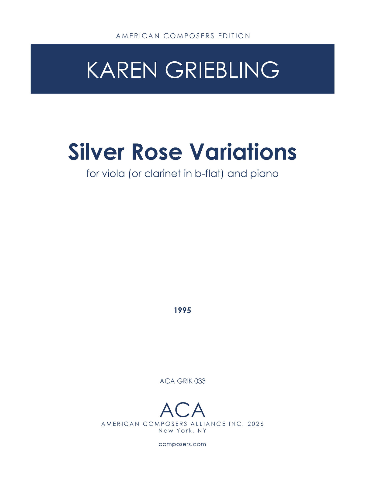 Griebling: Silver Rose Variations
