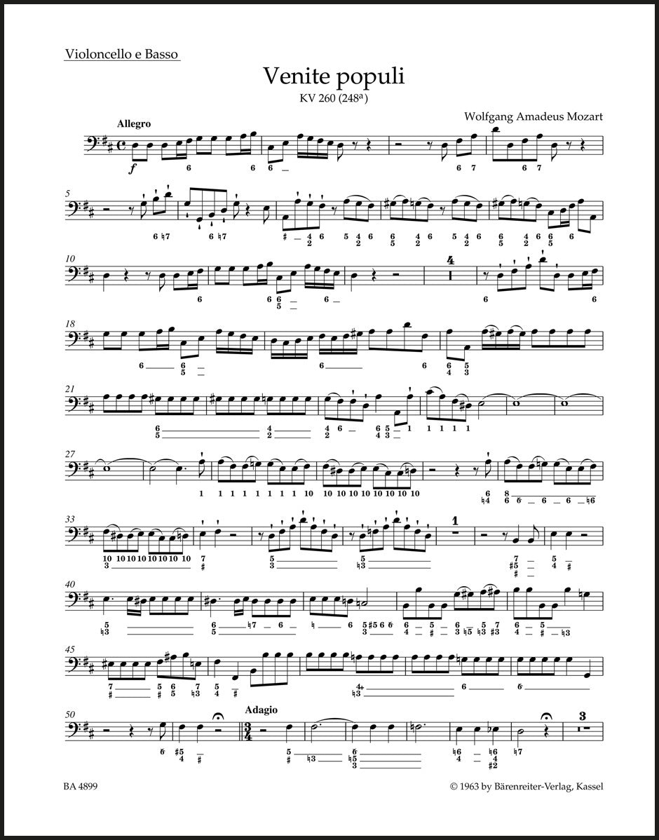 Mozart: Venite populi, K. 260 (248a)