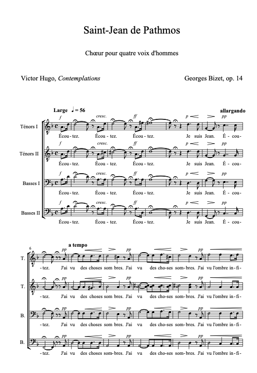 Bizet: Saint-Jean de Pathmos