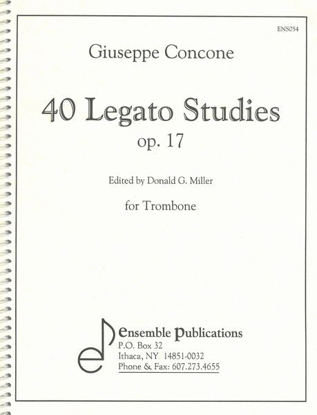 Concone: 40 Legato Studies, Op. 17 (arr. for trombone)