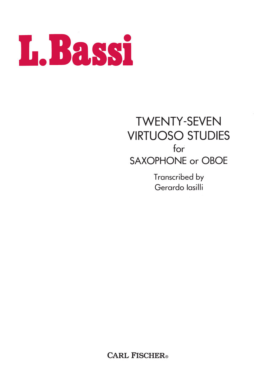 Bassi: 27 Virtuoso Studies for Saxophone or Oboe
