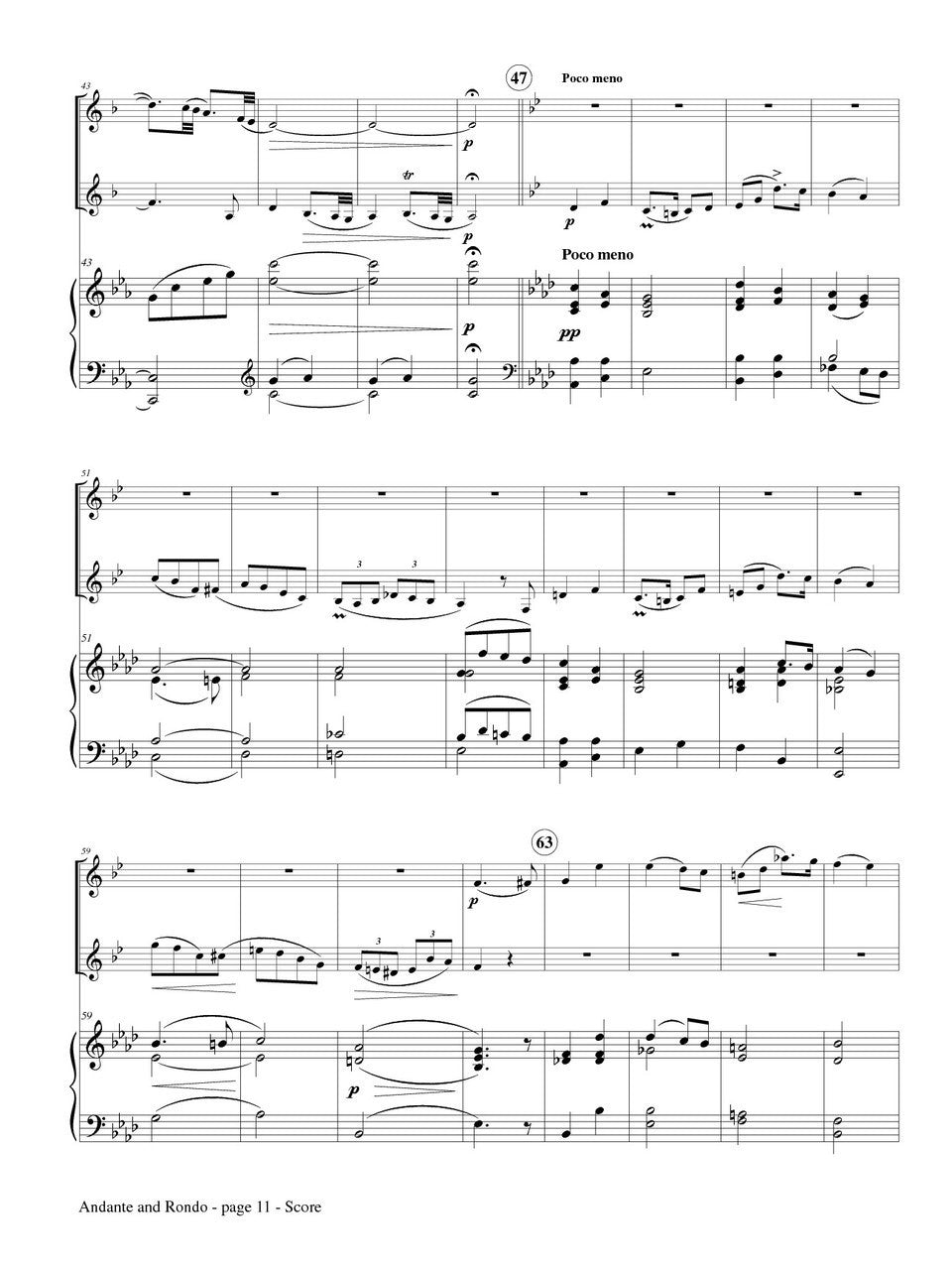 Doppler: Andante and Rondo, Op. 25 (arr. for 2 clarinets & piano)