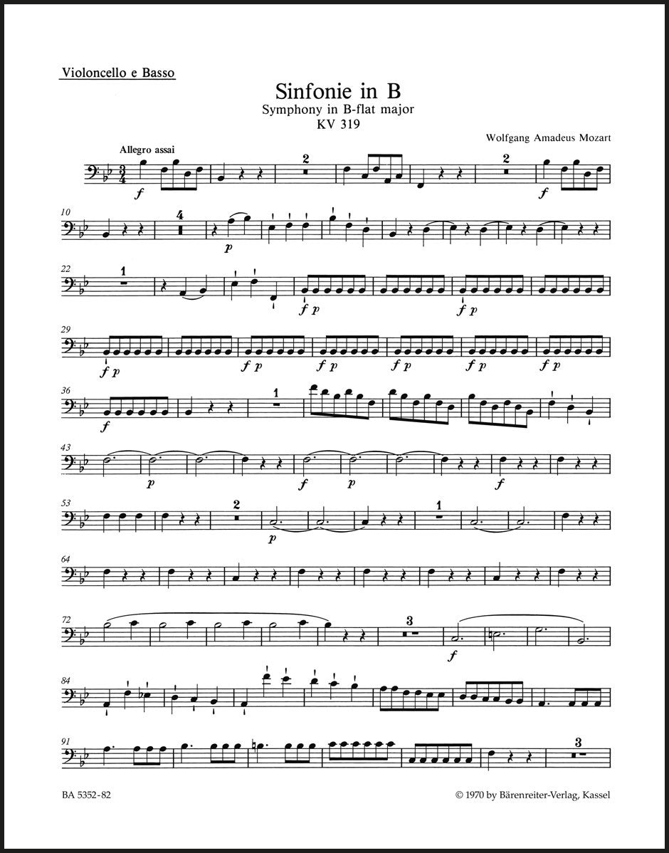Mozart: Symphony No. 33 in B-flat Major, K. 319