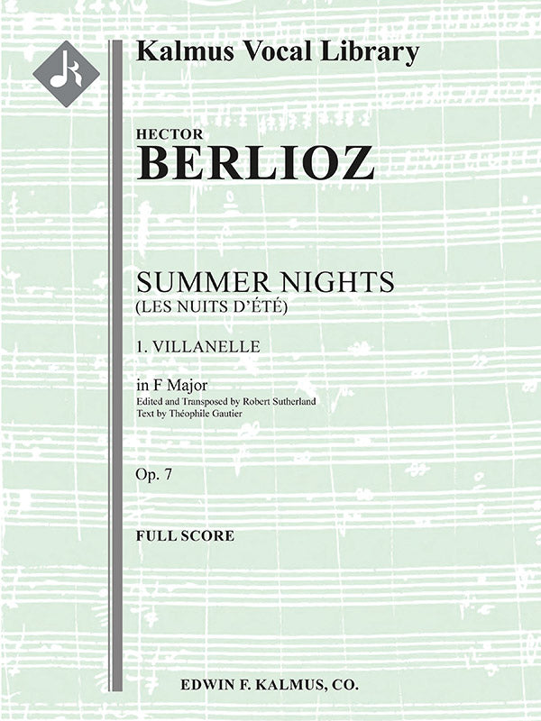 Berlioz: Villanelle, Op. 7, No 1 (transposed in F Major)