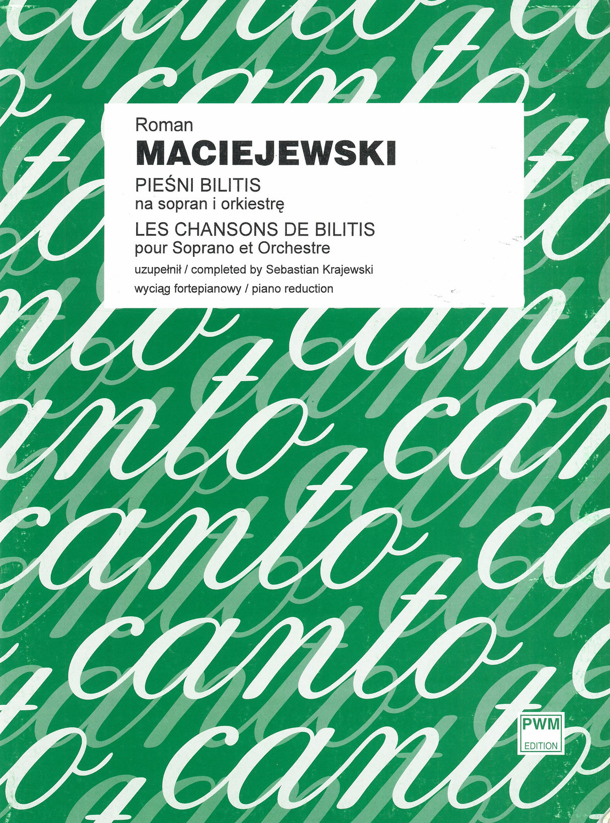 Maciejewski: Pieśni Bilitis