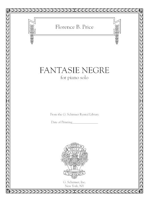 Price: Fantasie nègre No. 1 in E Minor