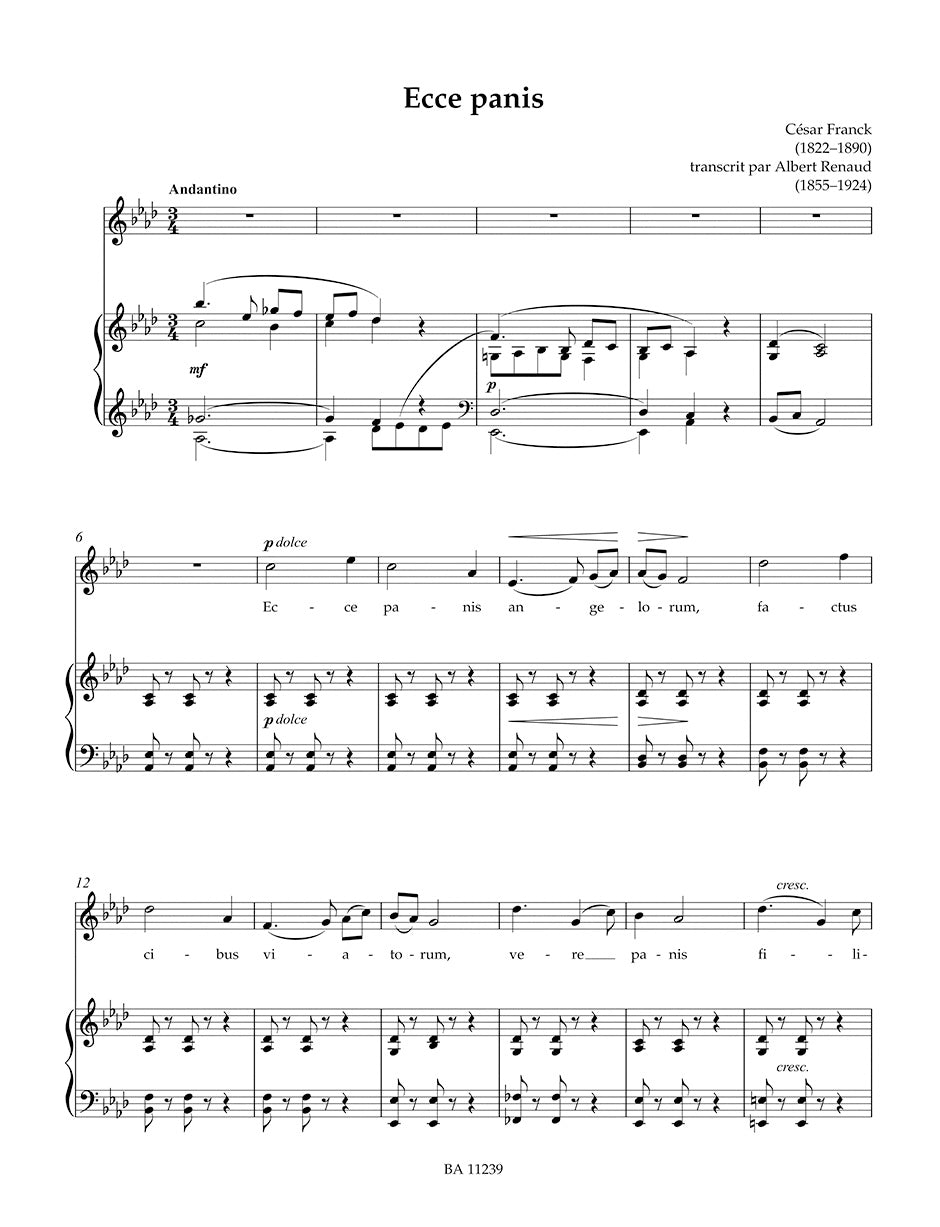 Sacred Motets by French Masters of the 19th and 20th Century for Solo Voice and Organ (Harmonium, Piano)