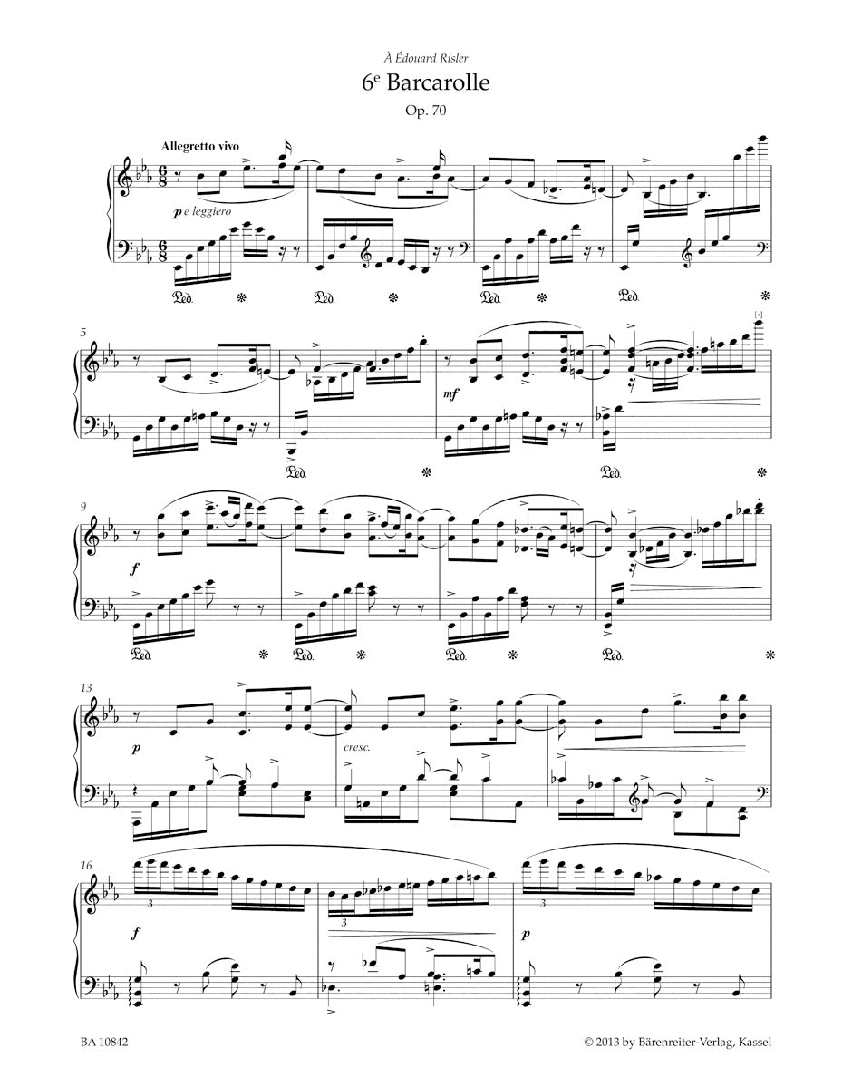 Fauré: Barcarolles
