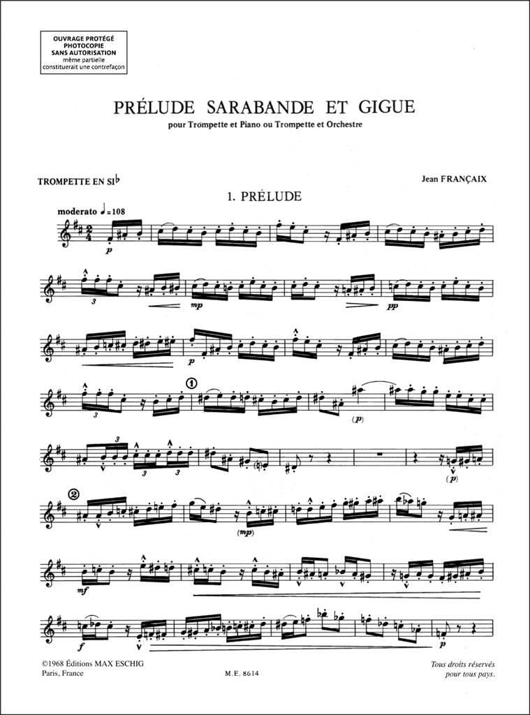 Françaix: Prelude, Sarabande & Gigue